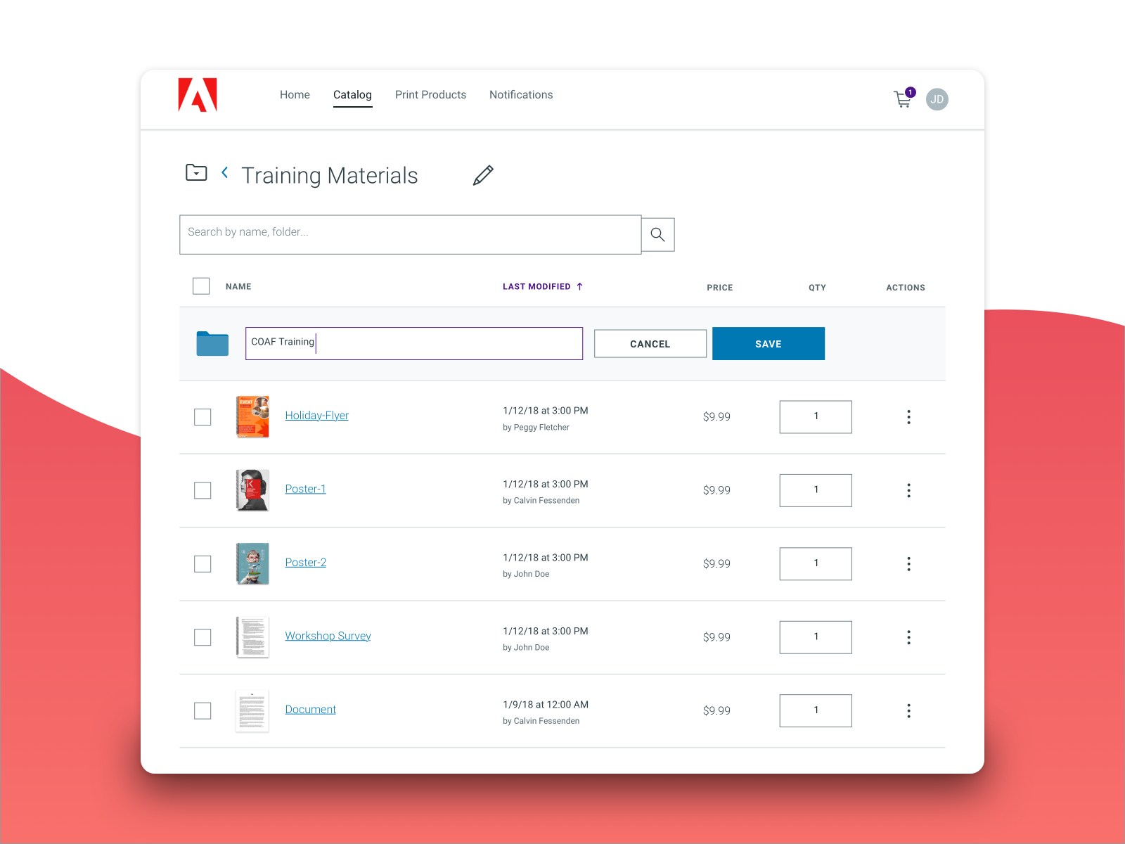 Document Management Catalog UI by Brad Grabowski on Dribbble