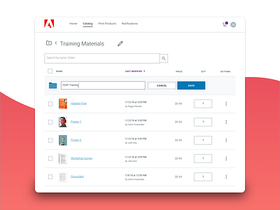 Document Management Catalog UI design product design ui ux