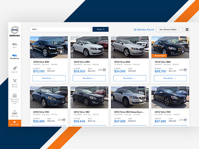 Volvo Dealership Search Result Page automotive car car dealership cars result search suvs ui ux volvo website