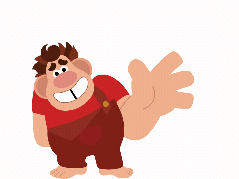 Wreck-It Ralph "Hello" 2d 2d animation animation character character animation characters disney emoji motion graphics portland wreck it ralph