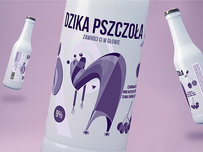 Dzika Pszczoła design illustration label labeldesign