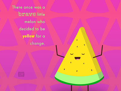 Brave Little Melon branding design graphic illustration illustrator vector