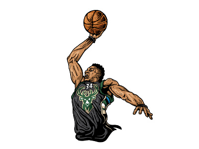 Giannis WIP art basketball basketball art illustration sports art sports illustration