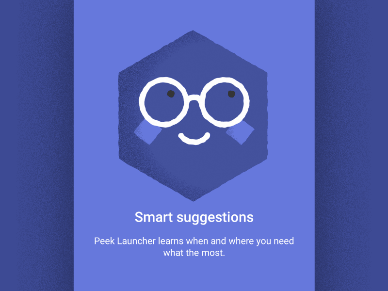 Peek Launcher onboarding animation