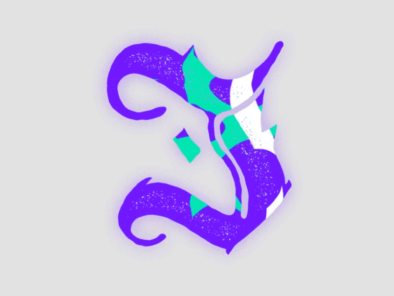Animated J 36days after effects animated j liqiud toxic type typography