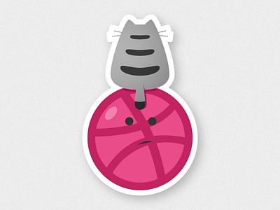 Dribbble is like a cat cat contest dribbble kitty sticker