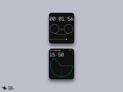 Clock concept clock minimal player smart watch ui voice note werable