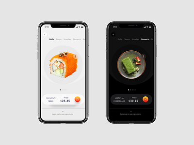 Japanese food UI visual add ai ecommerce experience food interface ios natural os shopping sushi ui uiux user userinterface