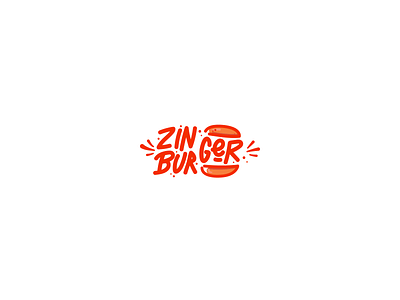 Zinger Burger branding burger burger logo design illustrator logo logo design logotype orange typography