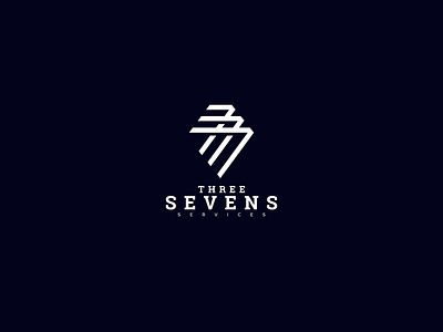 Three Sevens branding design illustrator logo logo design minimalist logo seven three