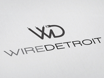 Wire Detroit Logo branding graphic design logo logo design
