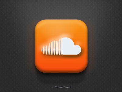 SoundCloud time! app soundcloud icon ios rebound design sound social music orange ui graphic design