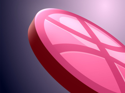 3D Dribbble Flying Logo