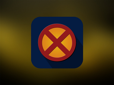 X-Man Flat Icon appicon design flat icon ios ios 7 photoshop playoff rebound ui x man xman