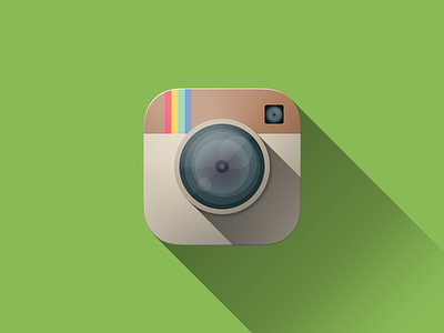 Flat Instagram Icon Vol. 3 app app icon flat flat design graphic design icon instagram ios 8 photography photoshop rebound ui