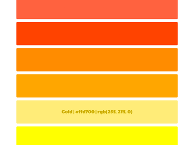 Sunrise color names colors css git github html jekyll palette rainbow scss sunrise sunset