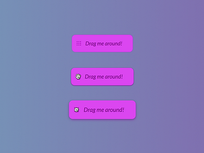 Grab & Drag app icons button cursor drag dragging grab grabbing icon shadow ui ui design ux