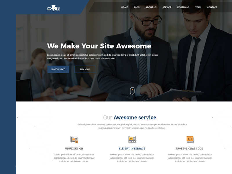 C-Biz Corporate Template by Md. Muzahidul Islam on Dribbble