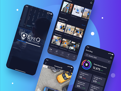 EyeQ - Monitoring App app design app mobile dark mode design illustration mobile design monitoring monitoring app observe ui design