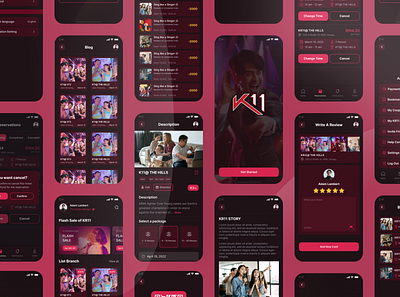 KR11 Mobile App - Karaoke Booking App animation app design app mobile application booking app branding karaoke logo ui ui mobile design ux ux ui