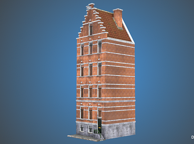 Dutch Canal House 3d visualization 3dmodelling amsterdam architecture b3d blender3d blender3dart building design