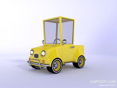 Cartoon car front view 3dartist 3dcharacter 3dmodelling animation b3d blender3d cartoon characterdesign