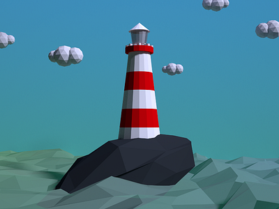 Low Poly Lighthouse 3d 3dart 3dcharacter 3dmodelling b3d blender3d blender3dart characterdesign conceptart digital 3d lighthouse low poly