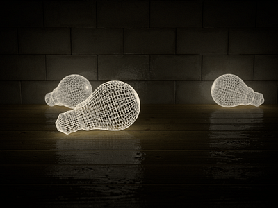 Wireframe Light Bulb