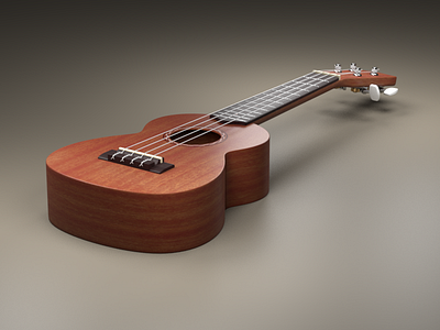 Photo realistic Ukulele 3d 3dcharacter 3dgraphics 3dmodelling 3dscene b3d blender3d characterdesign digital 3d environments instrument ukulele