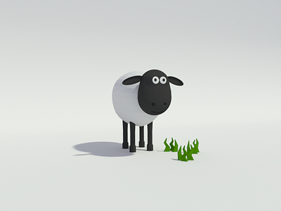 Low Poly 3D Sheep