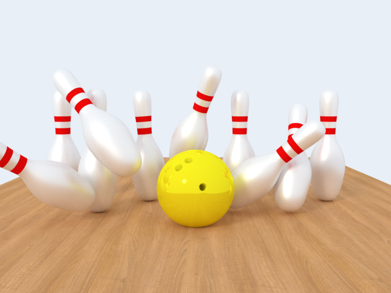 Bowling Ball and Pins designed by Bram van Vliet. 