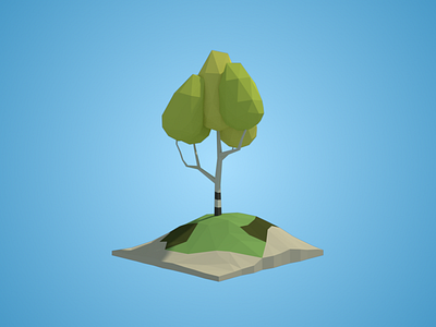 Low Poly Birch Tree 3d 3dcharacter 3dgraphics 3dmodelling 3dscene b3d birch tree blender3d blender3dart low poly low poly tree tree