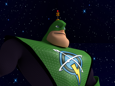 Captain Qwark 3D Character