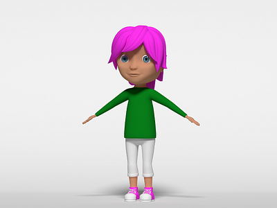 Cute Girl 3D Character 3d 3dcharacter 3dgraphics 3dmodelling 3dscene b3d blender3d blender3dart cute digital 3d game character girl