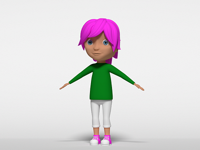 Cute Girl 3D Character