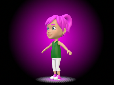 Cartoon Girl Character Animation