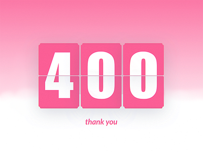 400 followers! 400 followers thank you