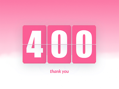 400 followers!