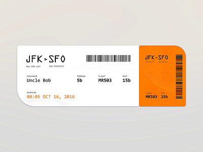 Daily UI :: 23 - Boarding pass boarding pass daily ui dailyui flat israel