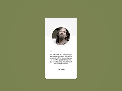 Daily UI :: 35 - quote daily ui dailyui flat testimonials