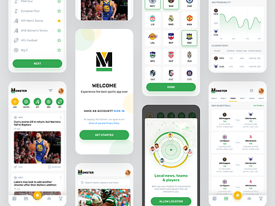 Sports App app app design design fitness news players sports sports app team