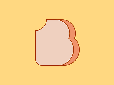 Bread Byte Design Studio Logo b brand bread byte character design graphic icon identity logo minimal simple