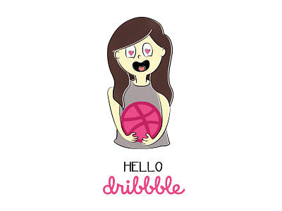Hello Dribbble! adobe digital art doodle illustration illustrator photoshop sketch