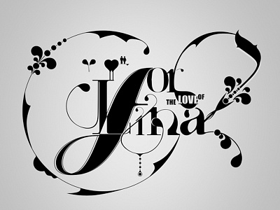 For the love of Lina illustrator photoshop typo typography