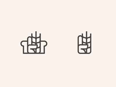 Bakery v3 bakery bread finger hand logo toast wheat