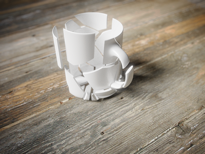 Fractured mug 3d blender mug