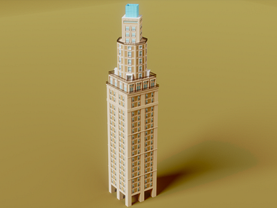 Tour Perret 3d amiens blender france low poly perret somme tower