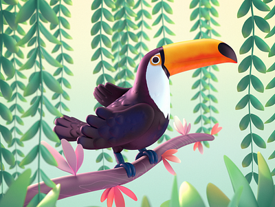 Toucan 3d 3d character 3d model character illustration