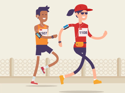 Marathon 2d animation animation character marathon run
