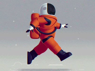 Moonwalk 3d animation 3dmodel animation astronaut character moonwalk